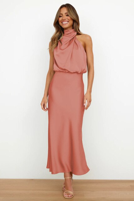 Sophia Elegant Soft Sleeveless Maxi Dress Ladies