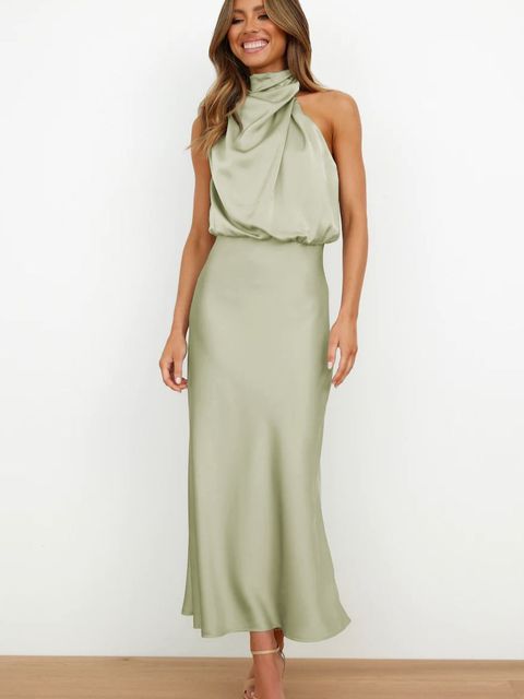 Sophia Elegant Zachte Mouwloze Maxi Jurk Dames