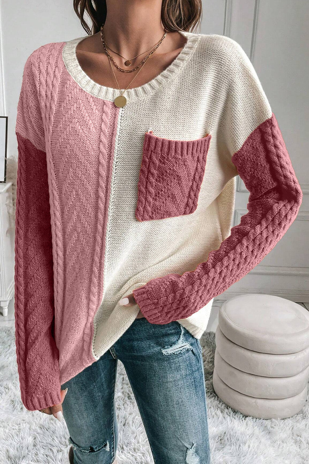 Vera Luxe Cable Knit Sweater