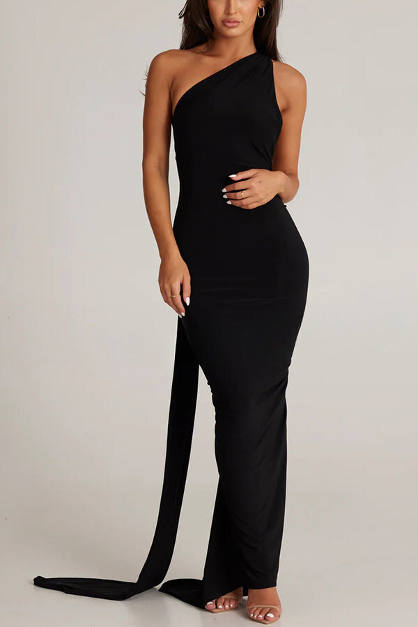 Emily Elegant Zachte Backless Maxi Jurk