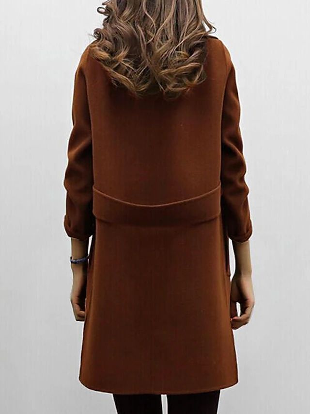 Elise Luxe Wool Coat with Double Button Closure