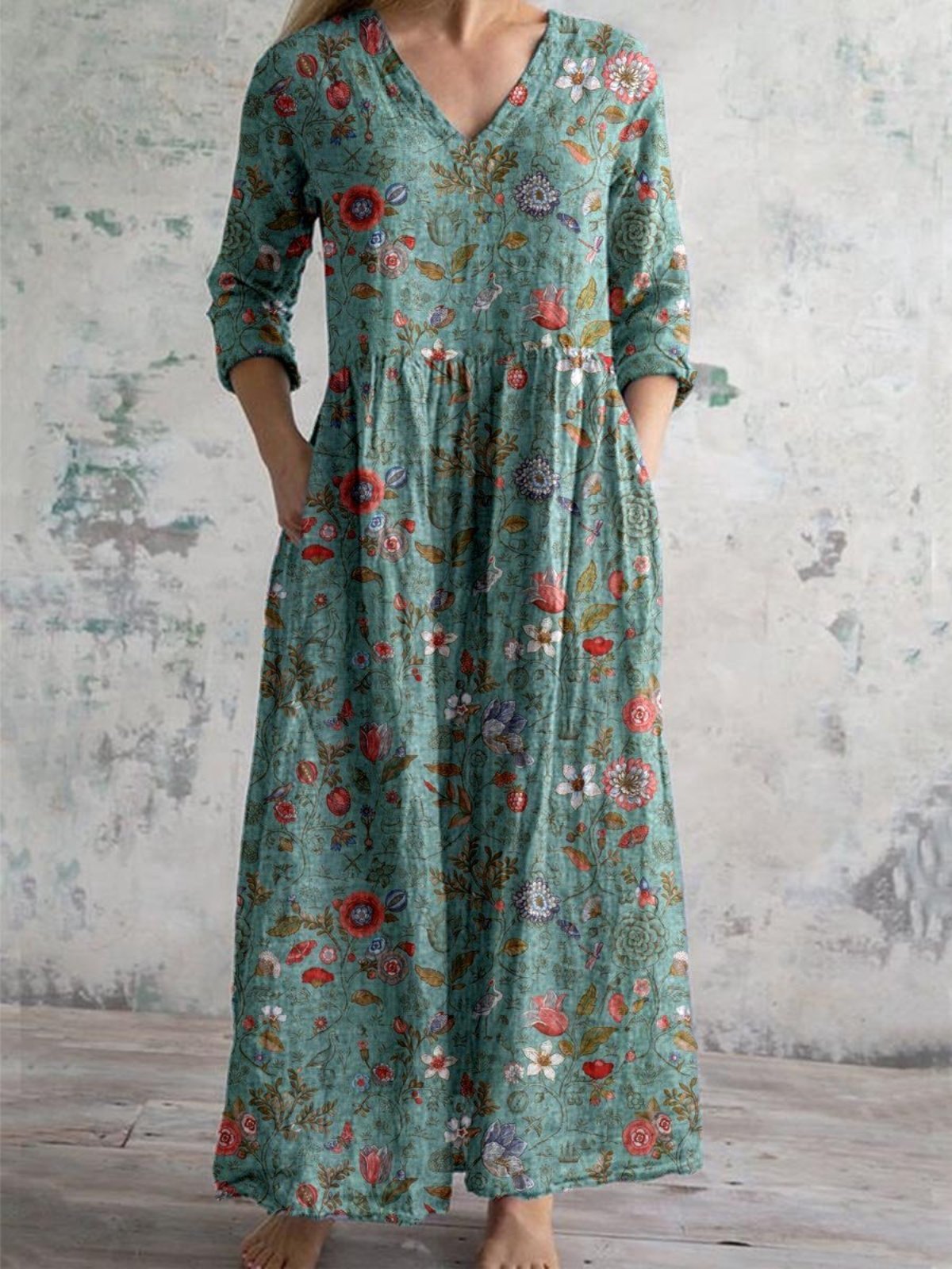 Isabella Elegant Flower Maxi Dress