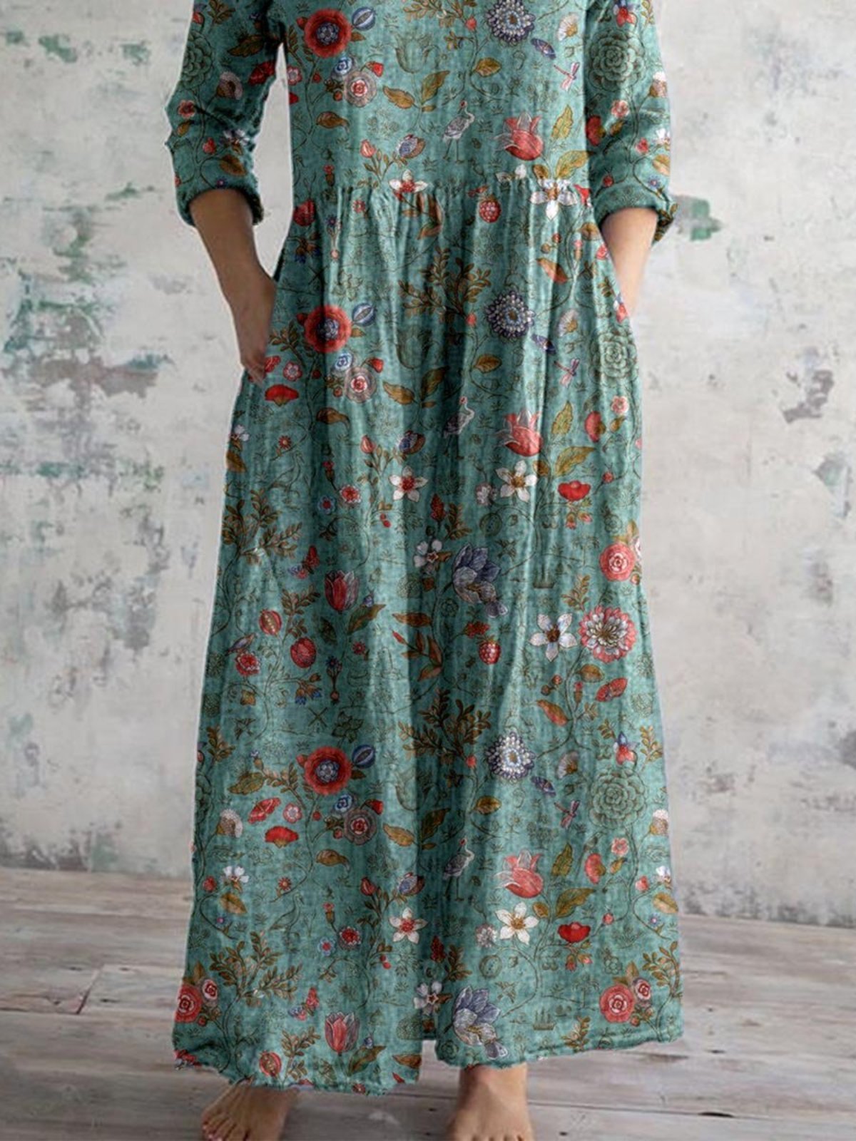 Isabella Elegant Flower Maxi Dress