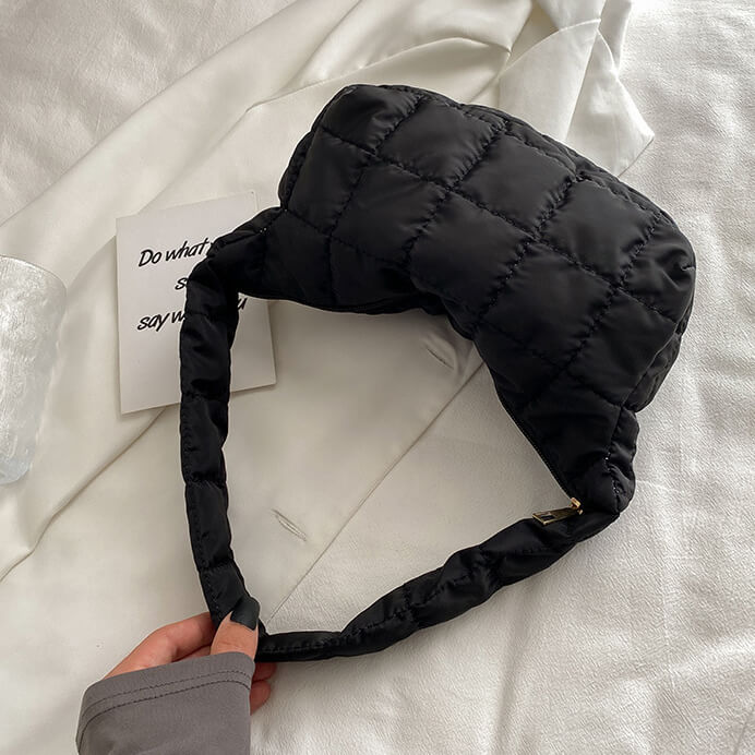 Jade Quilted Puffer Shoulder Bag