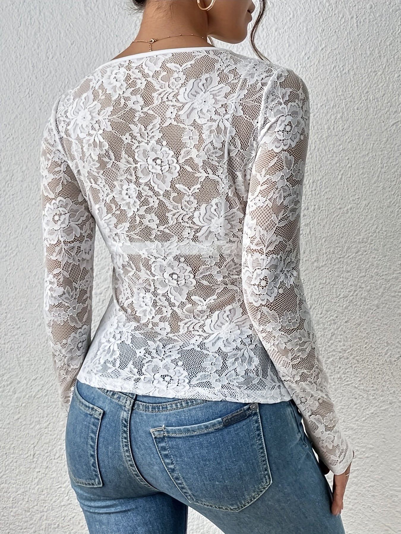 Sophia Elegante Spitzenblouse – Stijlvol & Luchtig