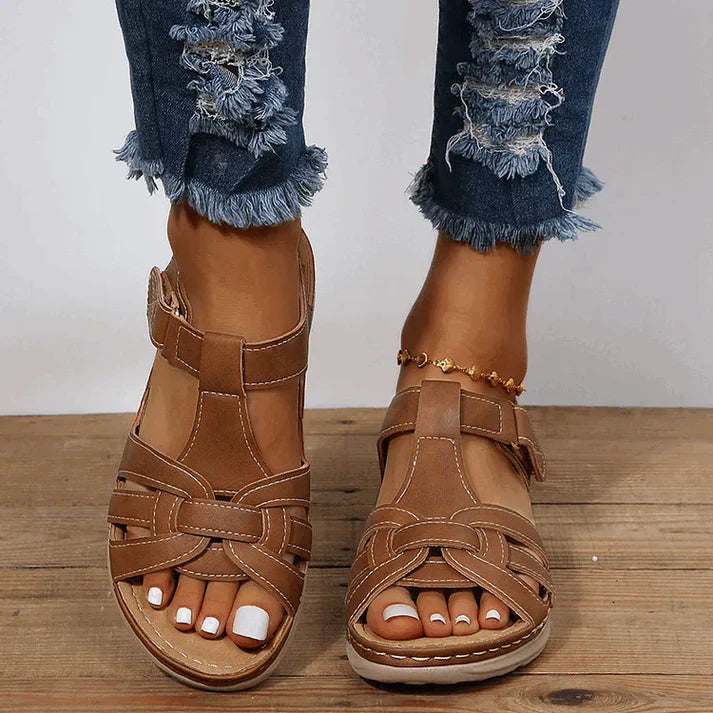 Isla Comfortabele Orthopedische Sandalen van Vintage Leer