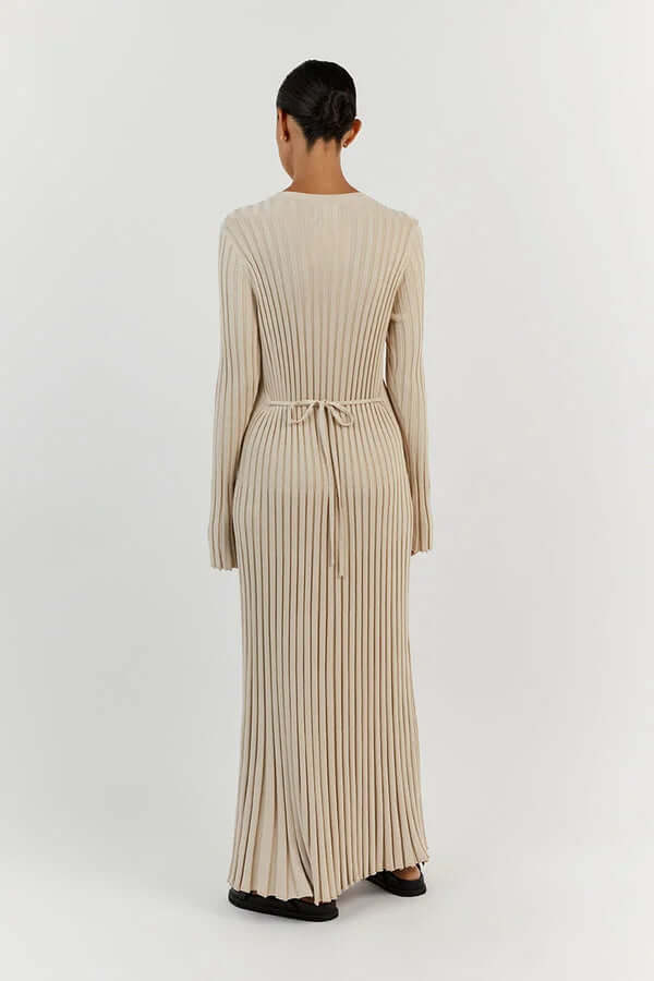 Lara Knitted Dress | Midi Dress with Long Sleeves