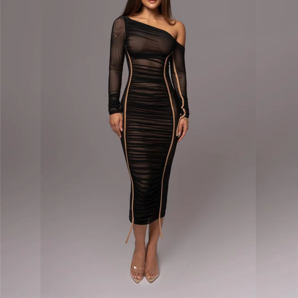 Gabrielle - Stylish Asymmetrical Midi Dress