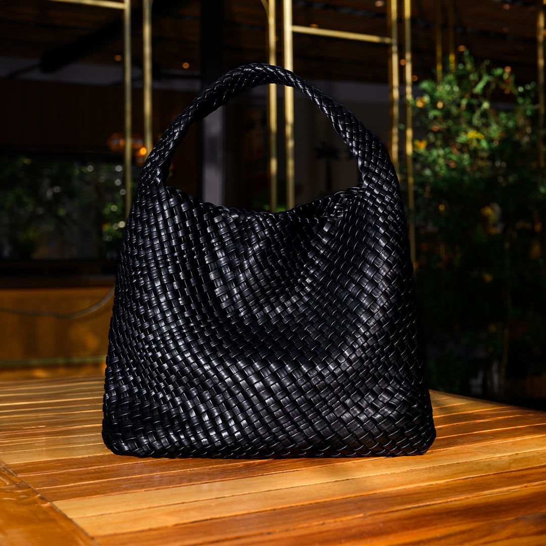 Elena Luxe Woven Handbag - Comfort and Style