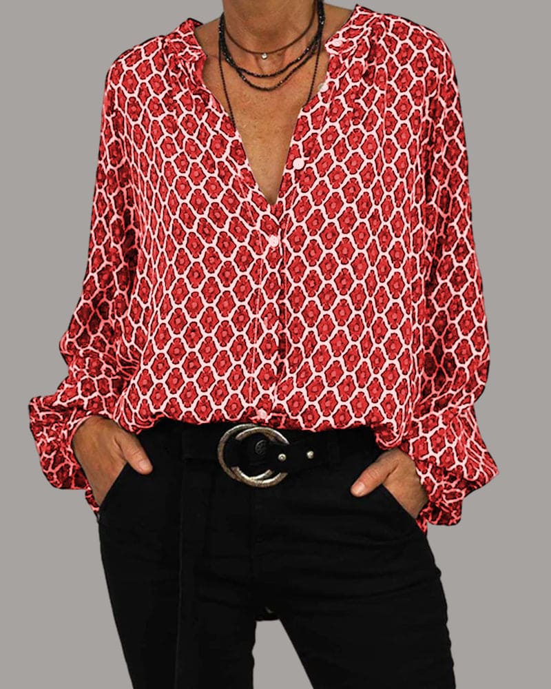 Camille | Stylish Blouse with V-Neck