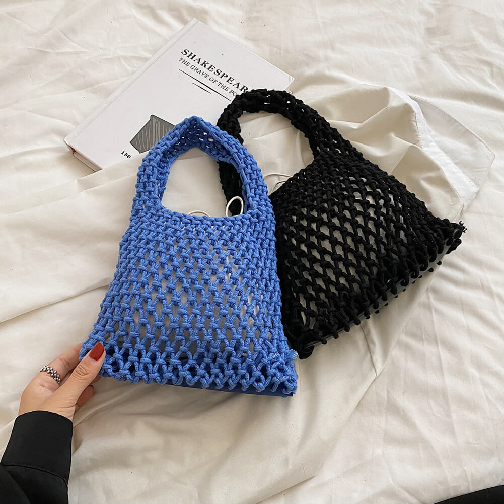 Amber's Luxe Crocheted Handbag for Women