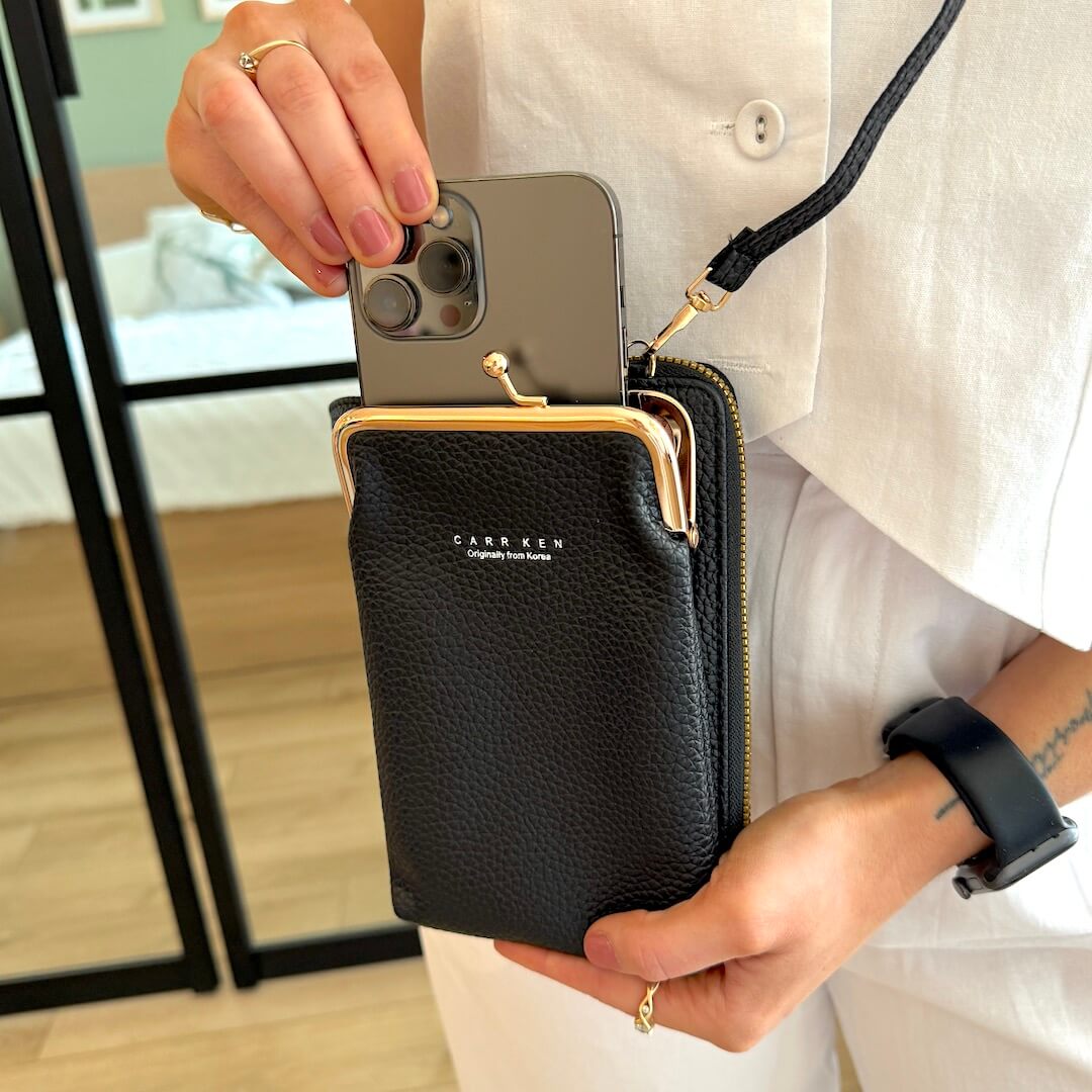 Mila Luxe Leather Phone Pouch - Stylish and Practical Accessory