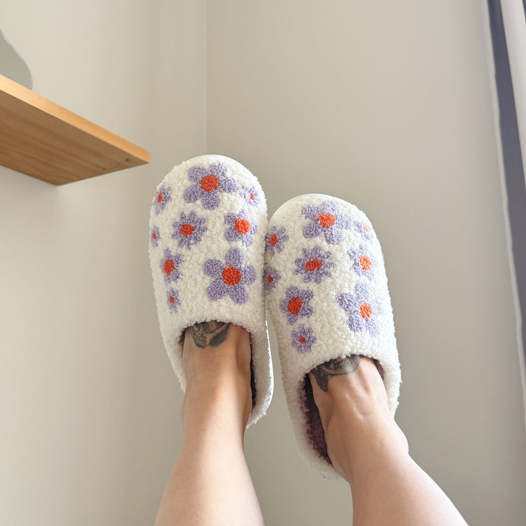 Faye Luxe Bloemenslippers - Comfortabele Slip-ons met Antislipzool