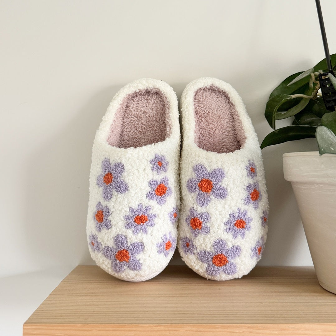 Faye Luxe Bloemenslippers - Comfortabele Slip-ons met Antislipzool