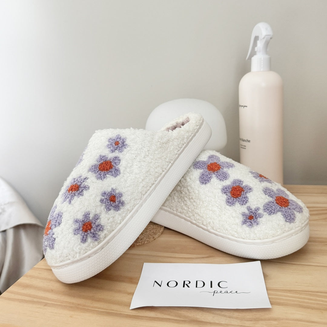 Faye Luxe Bloemenslippers - Comfortabele Slip-ons met Antislipzool