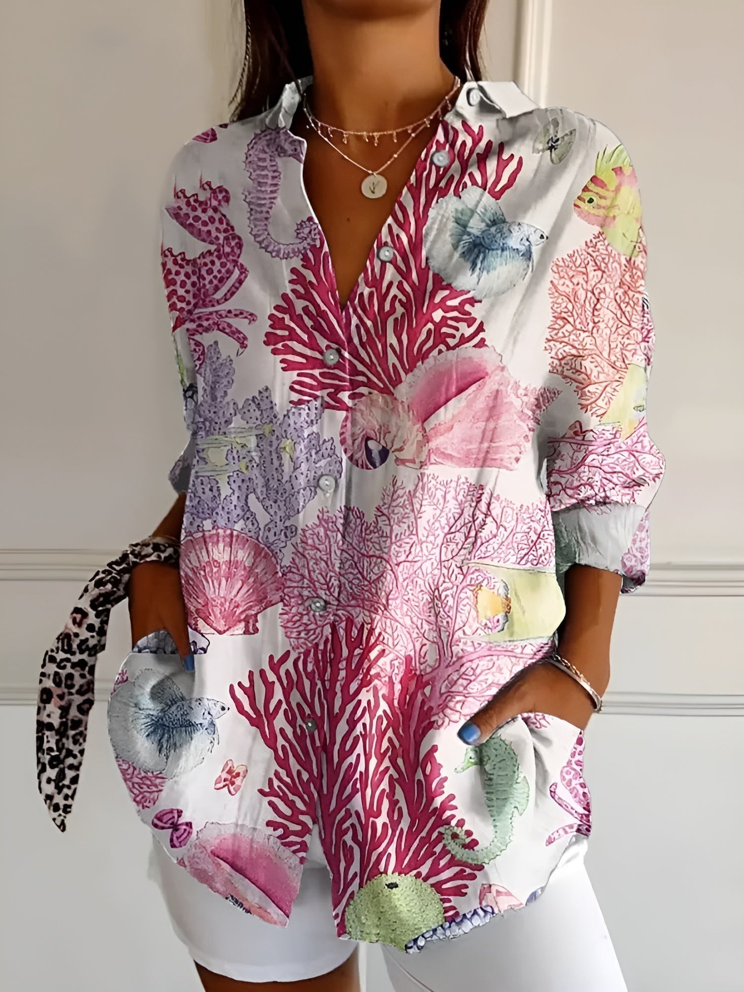Amara Zachte Bloemenblouse – Comfortabel en Elegant voor Elke Gelegenheid